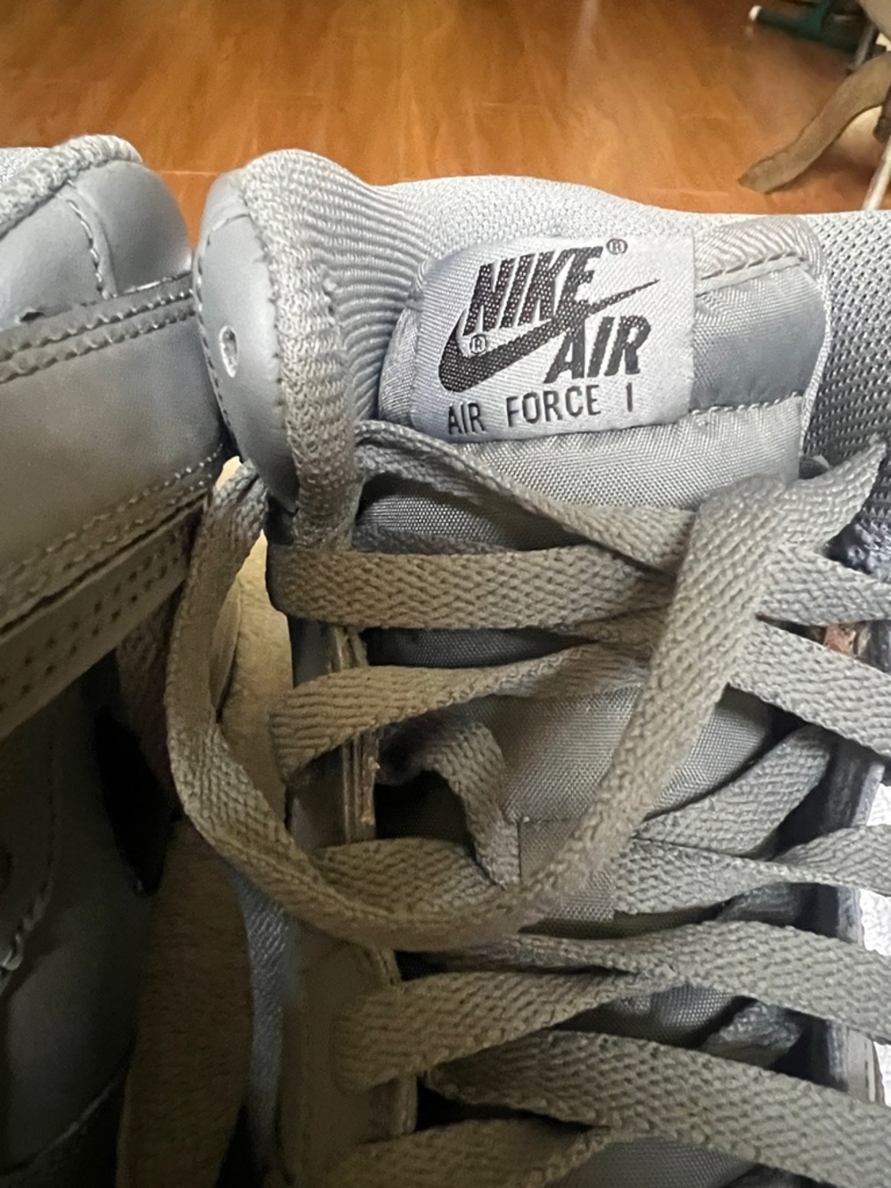 Nike Air Force 1 Mid Men's Sneakers - Cool Grey with Cream Midsole - Picture 3 of 8